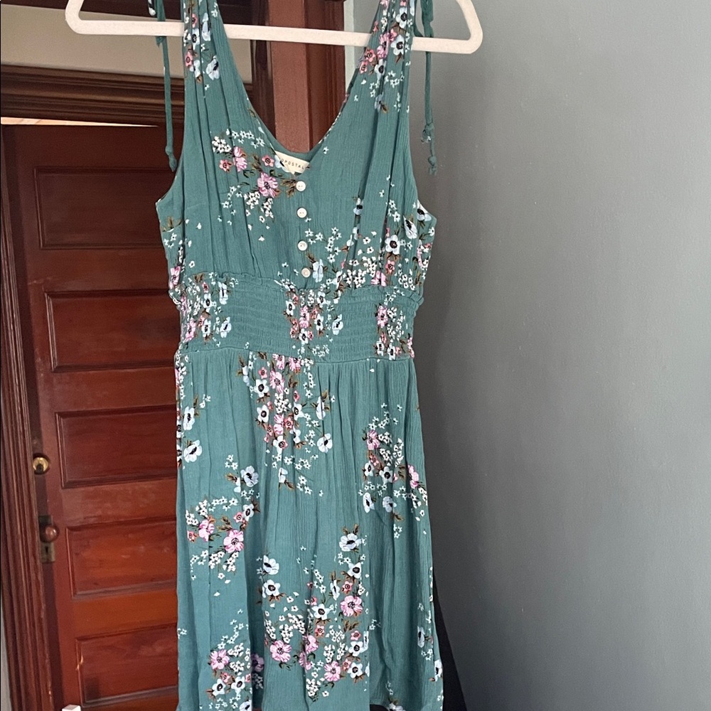 Aeropostale Teal Floral Mini Dress